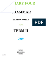 P.4 Grammar Notes - Term Ii 2019