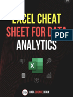 EXCEL CHEAT SHEET FOR DATA ANALYTICS