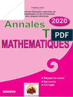 Annales Tle C 2020 MATHEMATIQUES