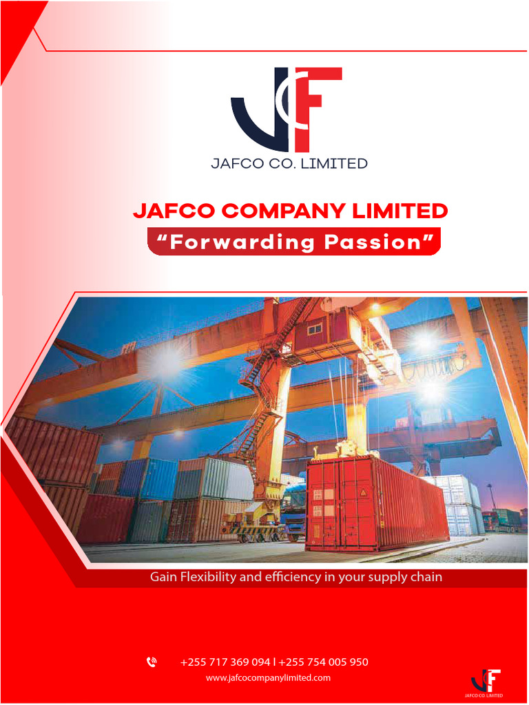 Jafco Company Limited: Clearing & Forwarding | PDF | Tanzania | Warehouse