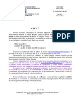 Anunt Mediatizare Incadrare Directa Ofiter Pregatire de Specialitate