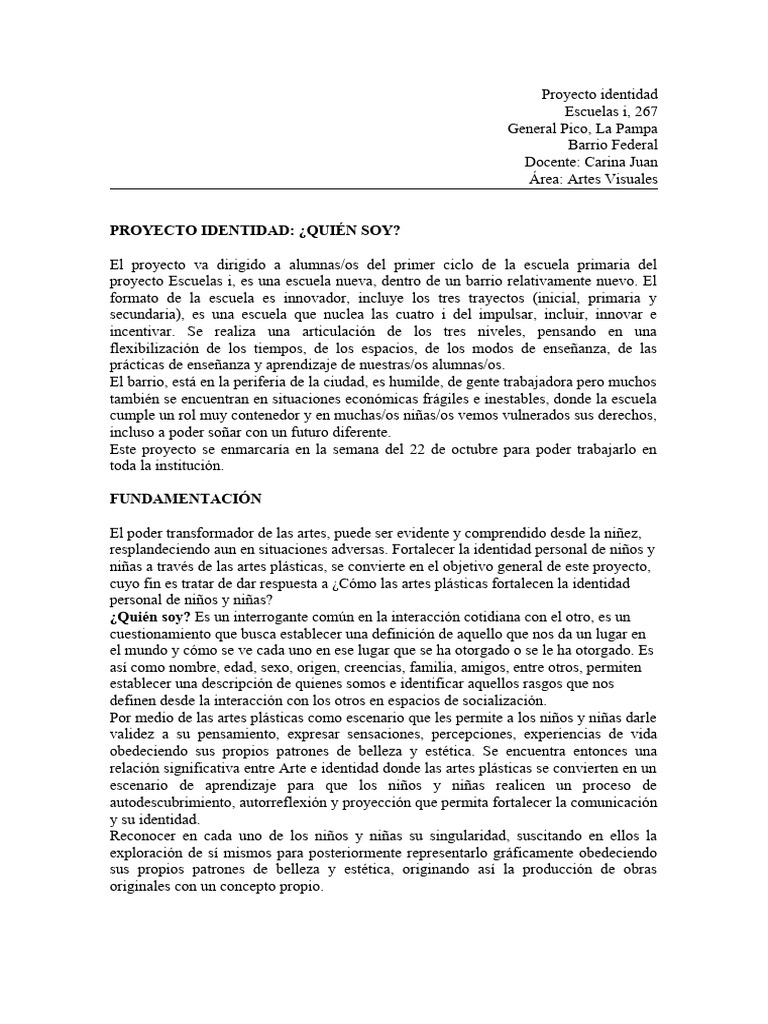 Proyecto identidad pdf escuelas ense ando