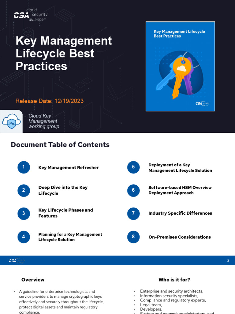 2023KeyLifecycle Presentation | PDF | Key (Cryptography) | Cloud Computing