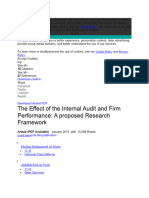 (PDF) The Effect of The Internal Audit and Firm Performance - A Proposed Research Framework