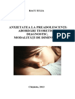 Anxietatea Preadolescenti Ghid Studenti Masteranzi