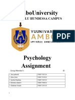 Ambo Universty Psychology Assignment