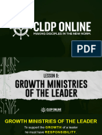 CLDP 3 Lesson 9 Growth Ministries of The Leader