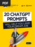 20 Chatgpt Prompts To Land Your Dream Job - @saidul Islam