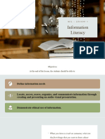 Lesson 3 - Information Literacy