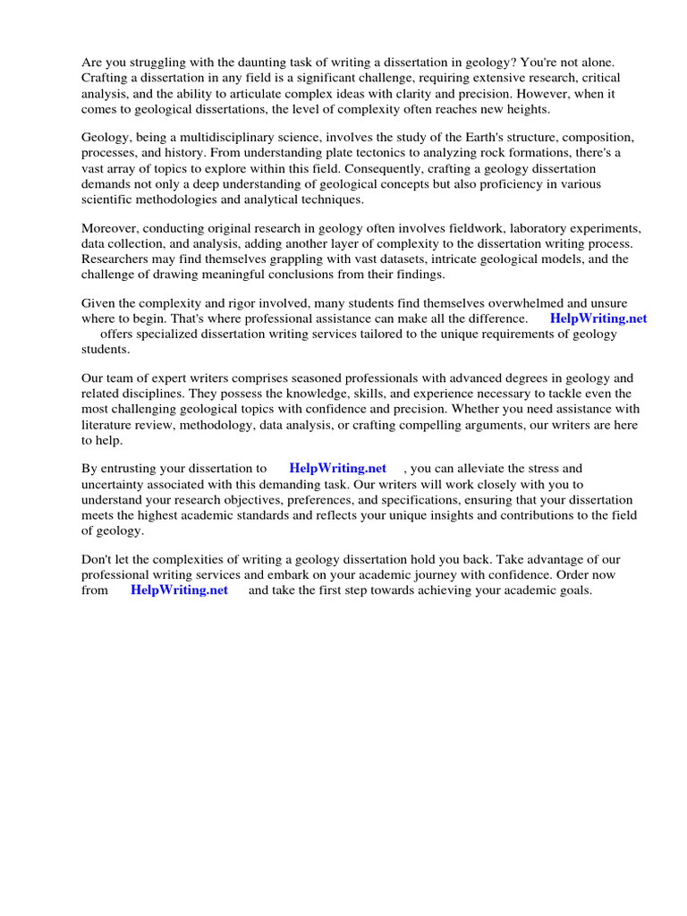 Dissertation Geology Pdf Geology Thesis