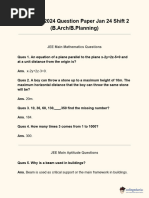 JEE Mains Paper II (B.Arch) 2025 | PDF | Standardized Tests | Tests