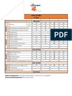 Arms and Abs - The Power of 4 - Worksheet