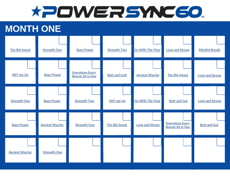 Powersync 60 mens calendar month 1 pdf