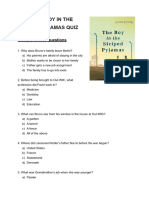 The Boy in The Striped Pyjamas Quiz - ch1-20