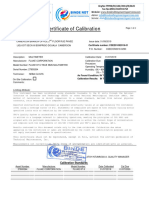 FUKE 87 5 Certification of Calibration