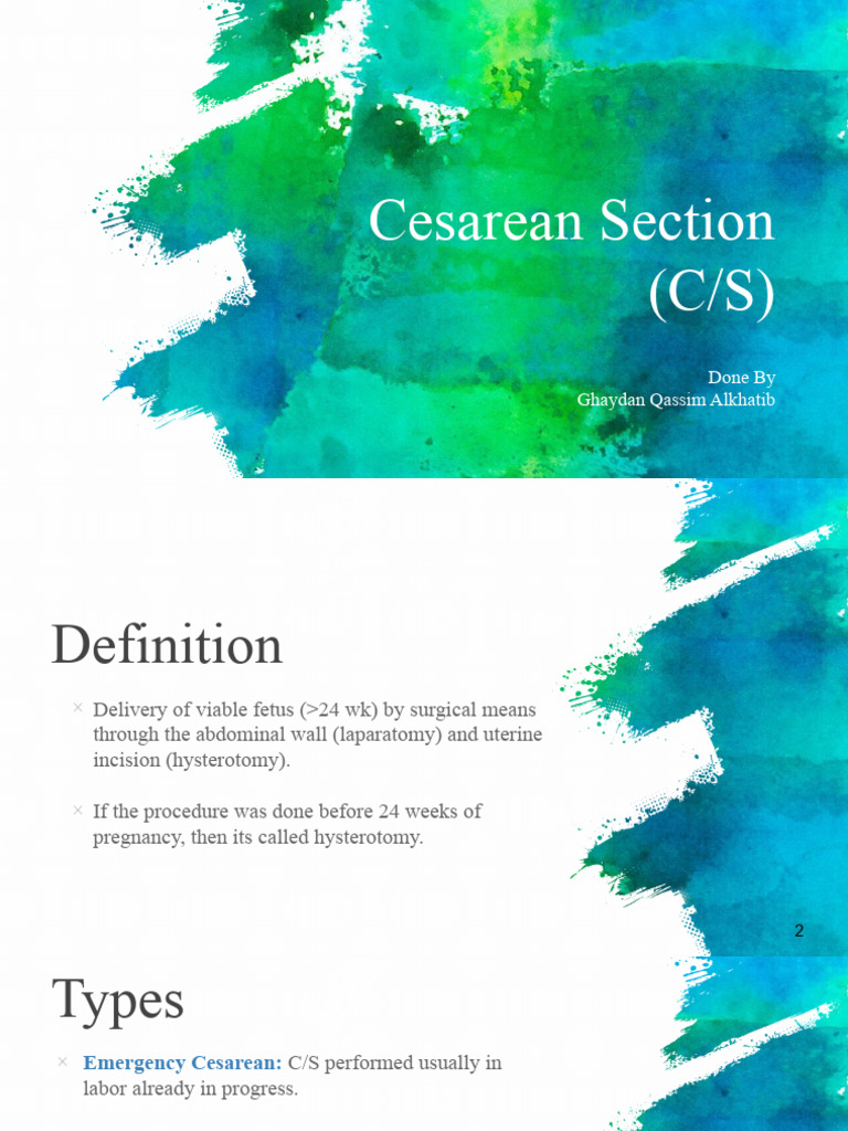 Cesarean Section Overview and Guidelines | PDF | Caesarean Section ...