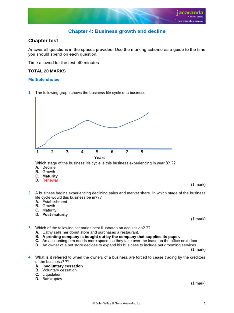 Chapter 4 Quiz Download Free Pdf Sole Proprietorship Startup Company