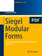 Ameya Pitale - Siegel Modular Forms - A Classical and Representation-Theoretic Approach-Springer International Publishing (2019)