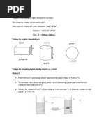 Volume and Density