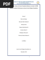 A Qualitative Study On Parents' Standards Influence On Grade 12 STEM Students Academic Performance at Jesus Is Lord Colleges Foundation