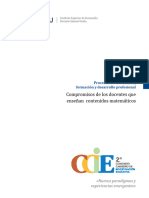 Comprimisos Profesionales de Los Docentes Que Enseñan Contenidos Matemáticos