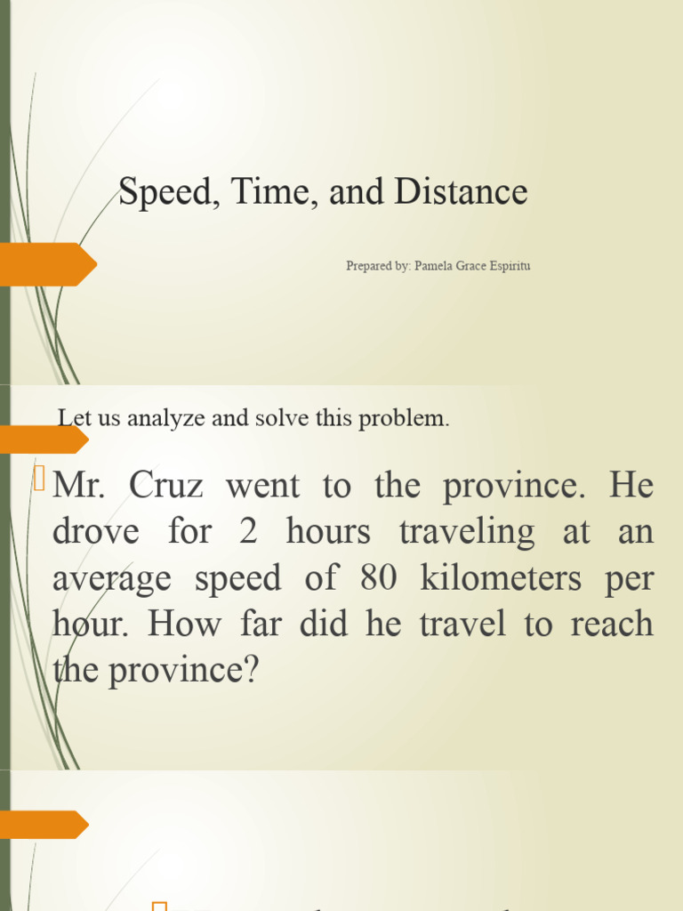 Speed, Time, and Distance Explained | PDF | Speed | Equations