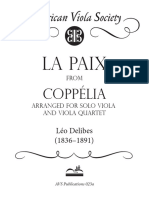 Delibes La Paix Viola and Viola Quartet 1