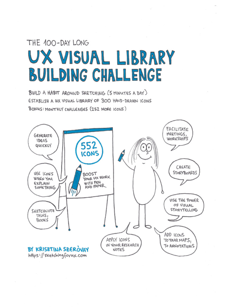 100 Day UX Visual Library Challenge Book Krisztina Szerovay | PDF | Drawing