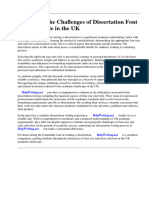 Dissertation Font Size and Style Uk