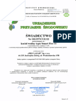 Certyfikat Smartfire 11 5 Klasa