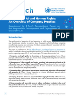 Overview Human Rights and Responsible AI Company Practice