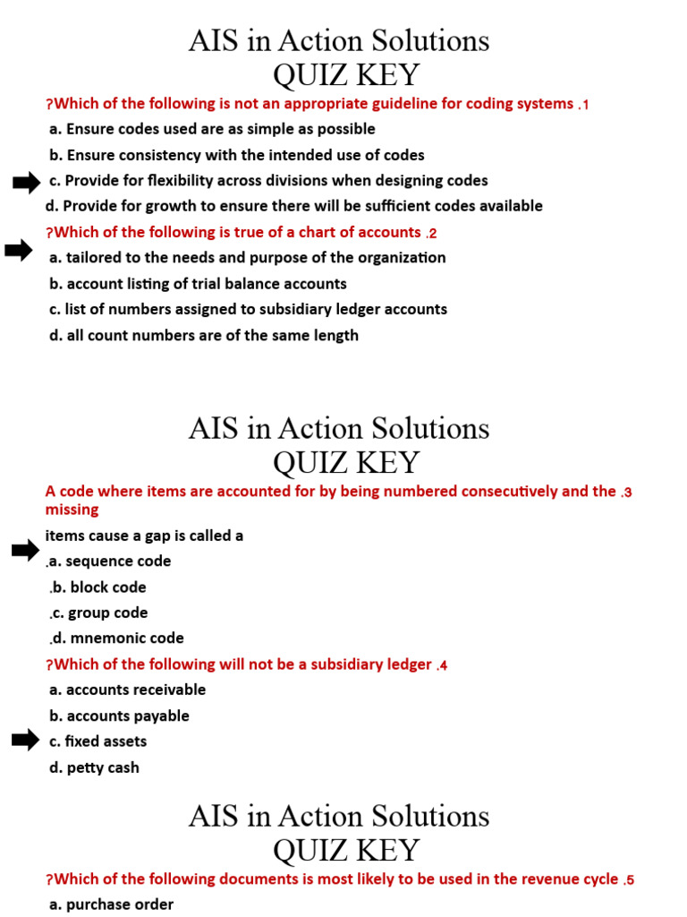 AIS Quiz Key and Documentation Techniques | PDF | Information | Computing