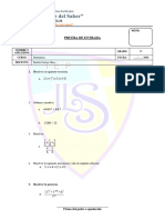 Prueba de Entrada 5°