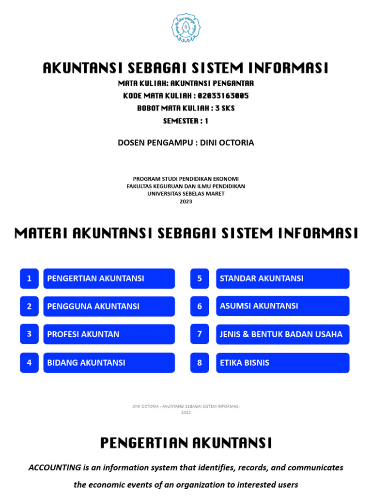 1 - Akuntansi Sebagai Sistem Informasi - 2023 | PDF