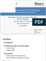 2015 - Learning Sentiment-Specific Word Embedding For Twitter Sentiment Classification (Duyu Tang, Et Al.) (21 Slides)