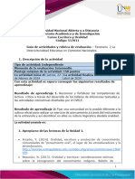 Guía de Actividades y Rúbrica de Evaluación - Unidad 1 - Escenario 2 - La Interculturalidad Educativa en Contextos Nacionales.
