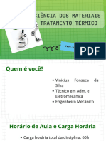 01 Aula - Ciência Dos Materiais e Tratamento Térmico