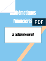 Mathématiques Financières Le Tableau D'emprunt