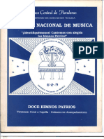 Doce Himnos Patrios-ESCUELA NACIONAL DE MÚSICA- Libro azúl)