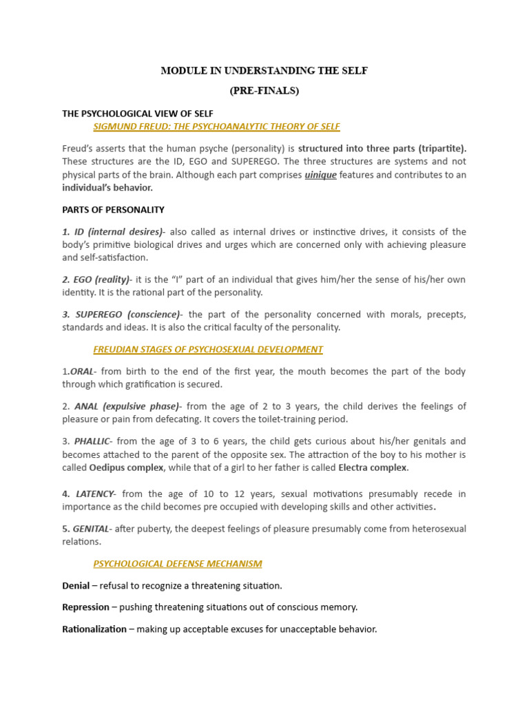 Psychological Perspectives on Self-Identity | PDF | Id | Psychology