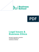 Legal Issues & Business Ethics