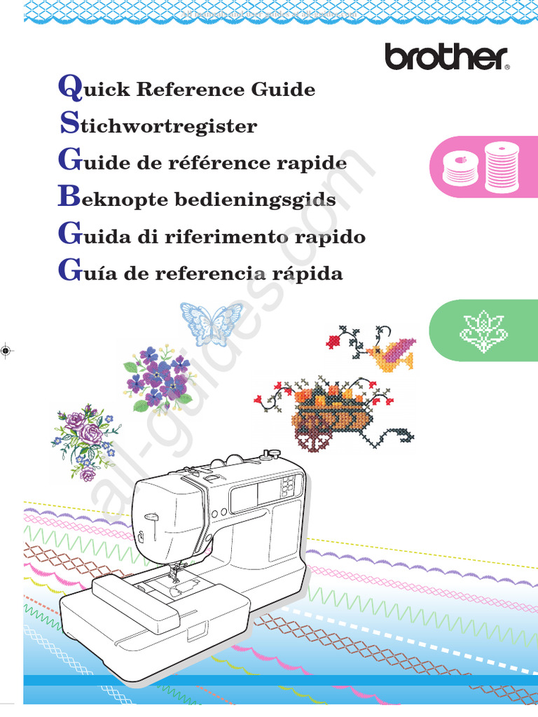 Brother Sewing Machine Quick Guide | PDF | Embroidery | Needlework