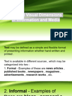 Text and Visual Dimensions of Information and Media