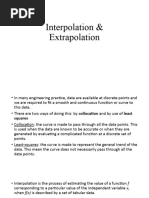 Extrapolation and Interpolation