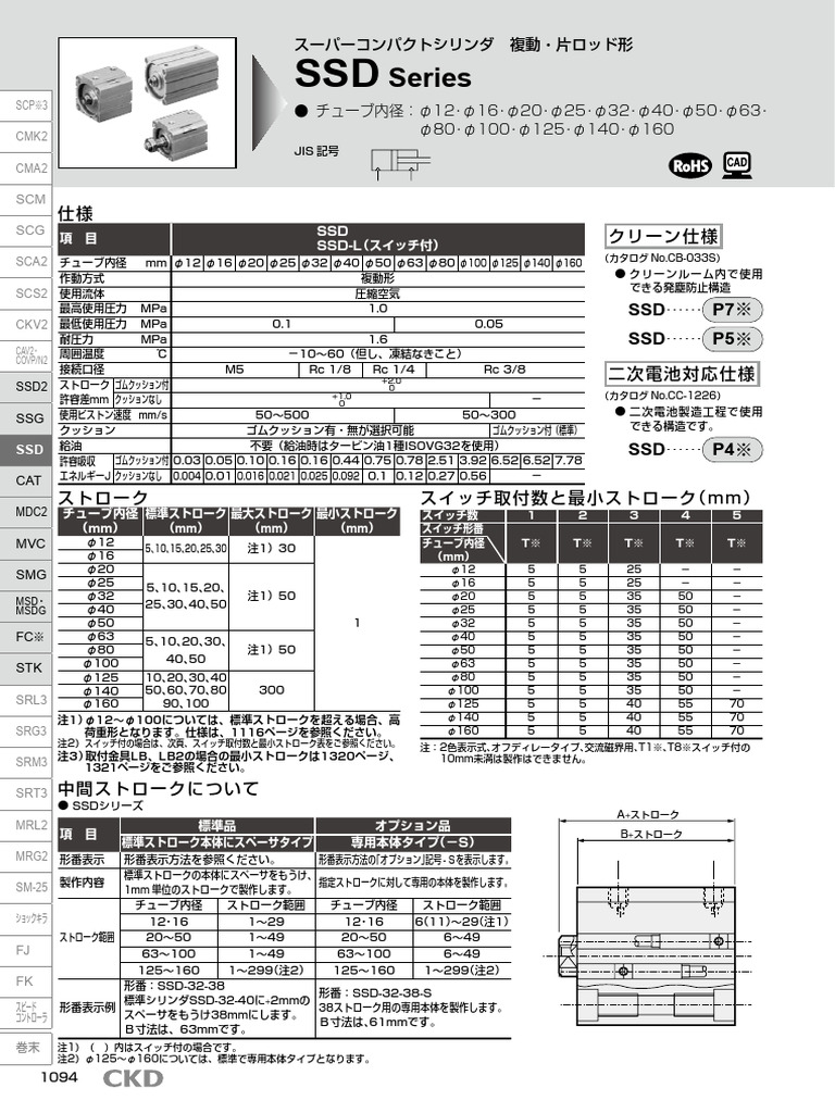 Ssdシリーズ 仕様・形番表示方法・外形寸法図 (6mb) | PDF