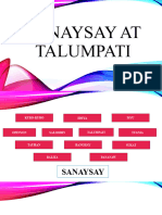 Sanaysay at Talumpati (Week 3)