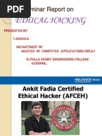 A Seminar Report On: Ethical Hacking