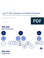 Ley 27.430 - Impuesto A La Renta Financiera - Balanz
