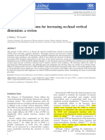 Clinical Considerations For Increasing Occlusal Vertical Dimension A Review