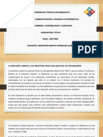 5 La Educación Superior y Los Desarrollos Libres para Personas Con Discapacidad.